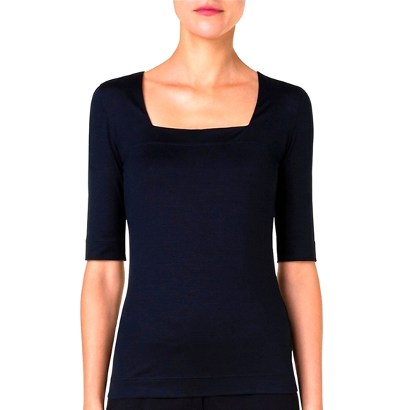Akris Punto Tops - Akris Punto Essentials Jersey Square neck top black medium